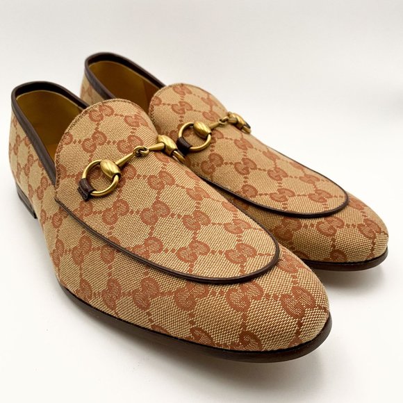 Gucci Mens Jordaan Gg Canvas Horsebit 